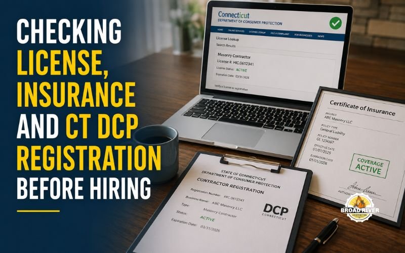 Checking License, Insurance and CT DCP Registration Before Hiring contractor
