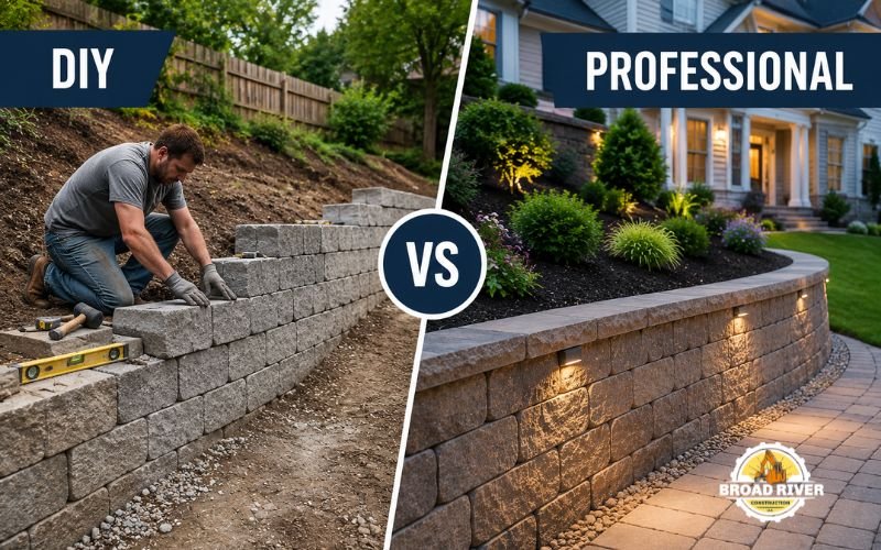 DIY vs Professional Retaining Wall Installation