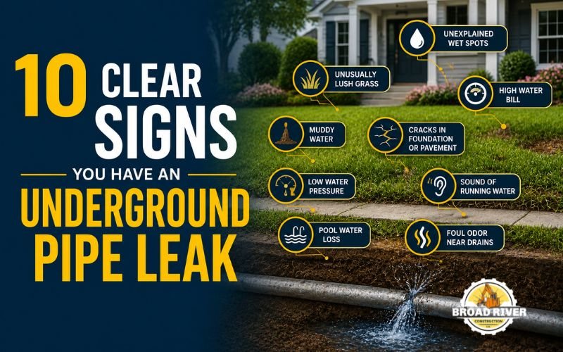 10 signs of underground pipe leak